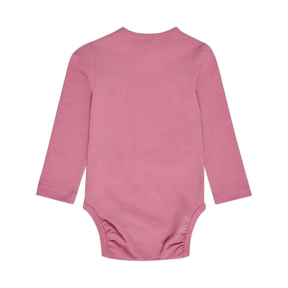 Боди с длинным рукавом Mini Logo Hummel, розовый — фото 2