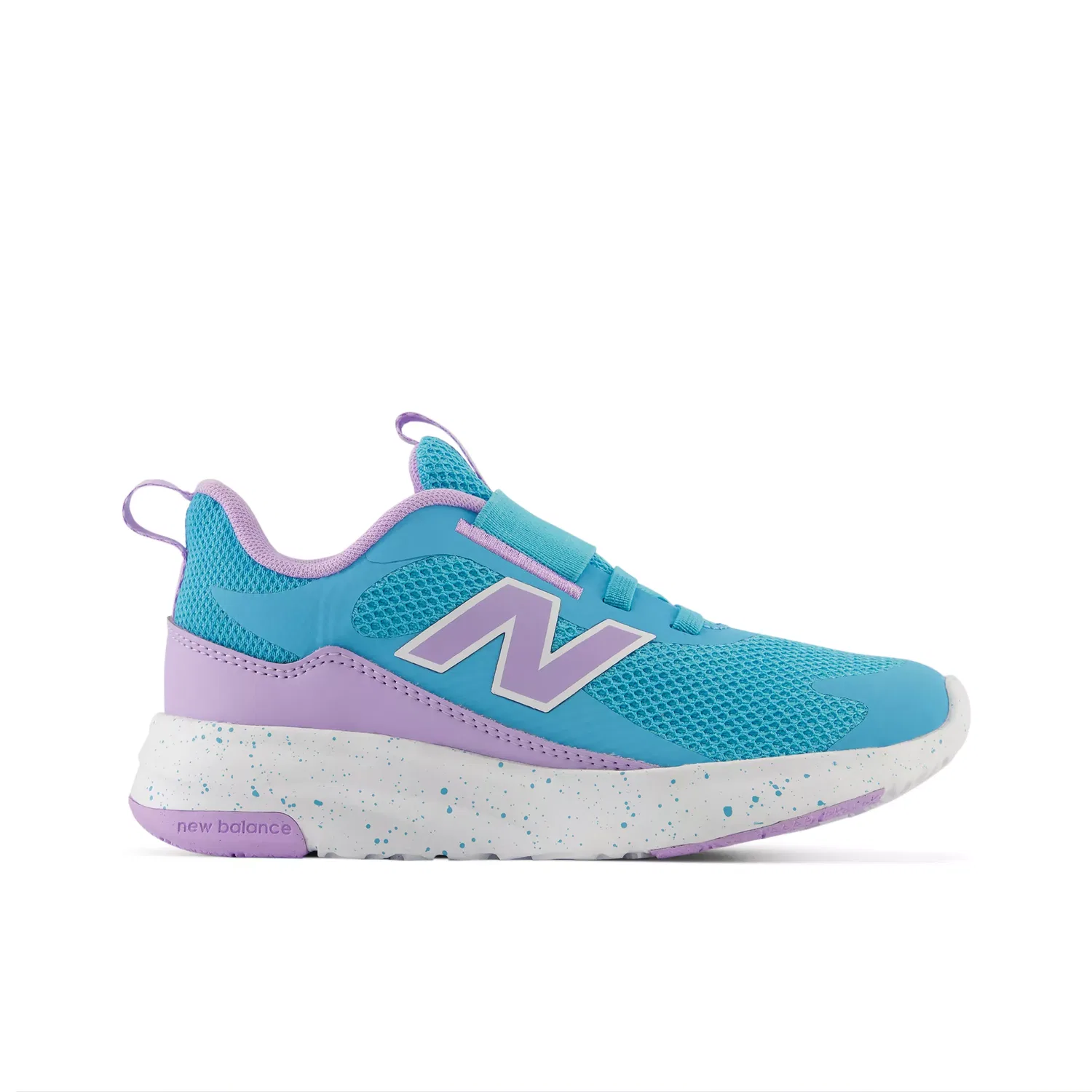 Детские кроссовки без шнуровки на сетчатой основе 468 Slip On New Balance, Blue Glaze With Lilac Glo