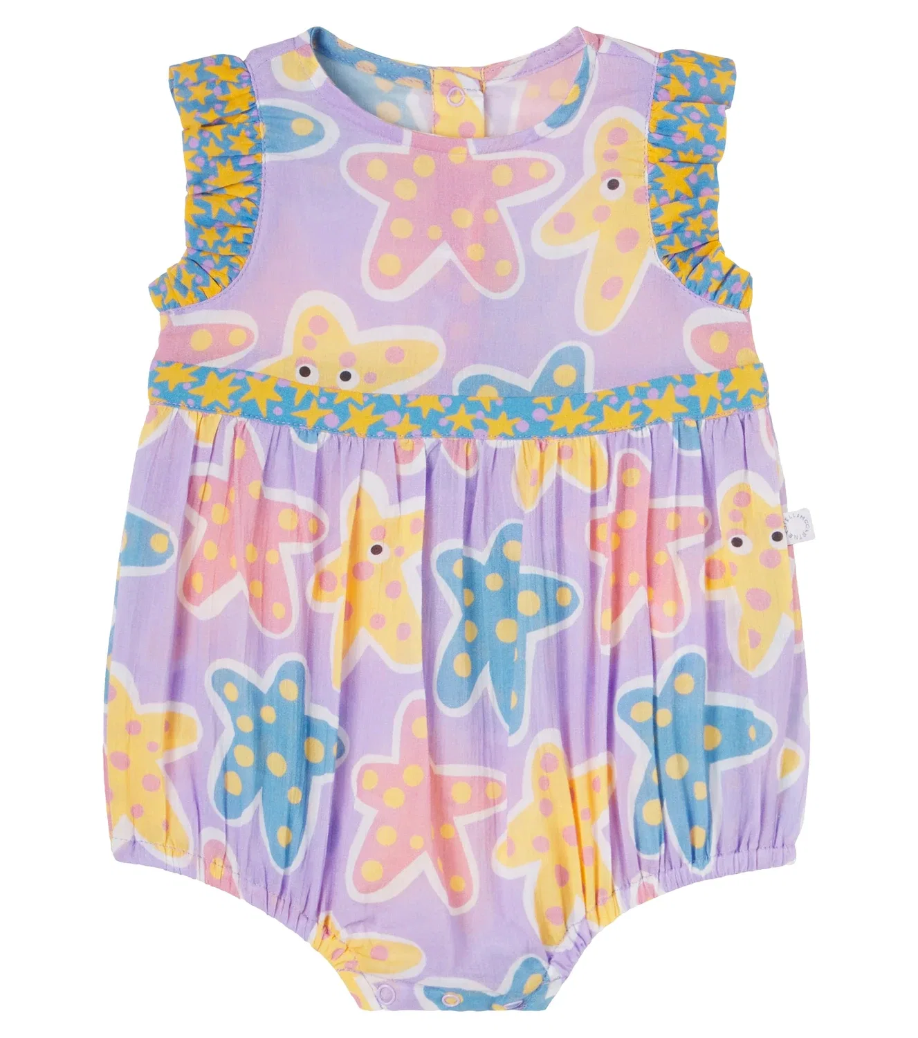 Боди хлопковое с принтом Stella Mccartney Kids, черный