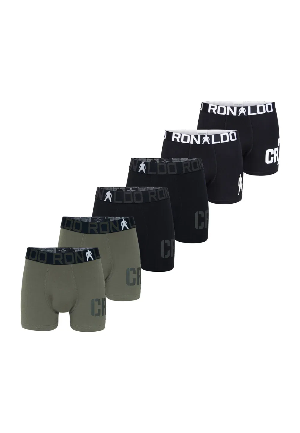 Комплект из 6 боксерских трусов Trunk Cristiano Ronaldo Cr7, Schwarz,Olive