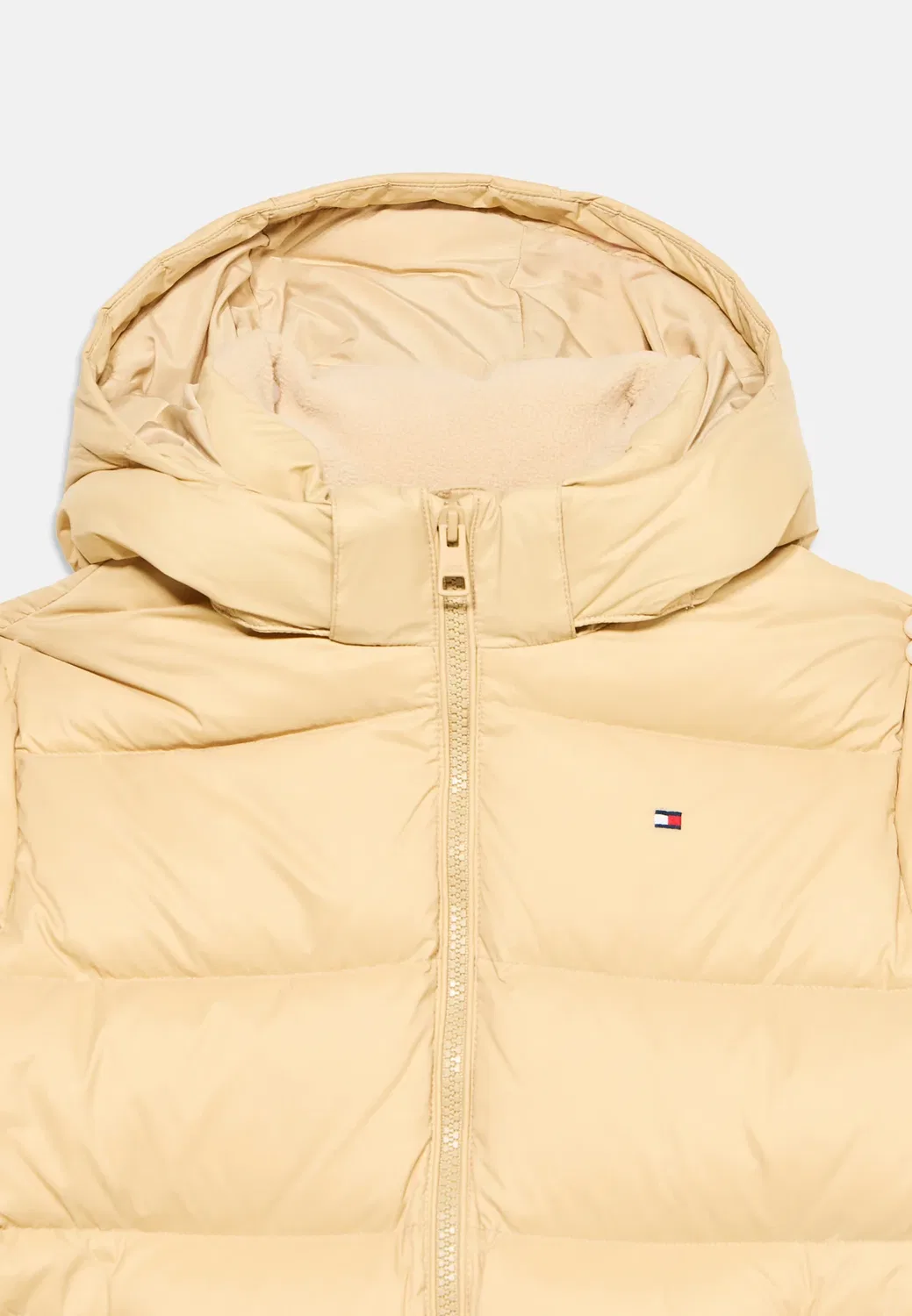 Стеганая пуховая куртка с флагом, унисекс - пуховое пальто Tommy Hilfiger, Gold-Coloured — фото 3