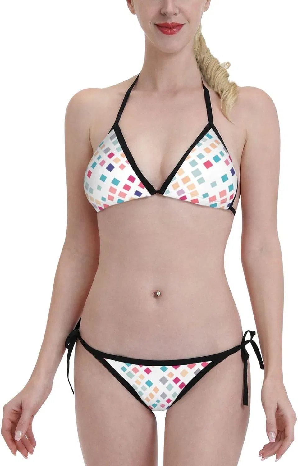 Женский бикини-комплект с принтом Halter Triangle Tie Side, Colorful 2