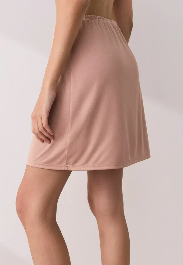 Юбка трапеция Short fit microfibre comfort slip skirt Next, Praline Nude — фото 2
