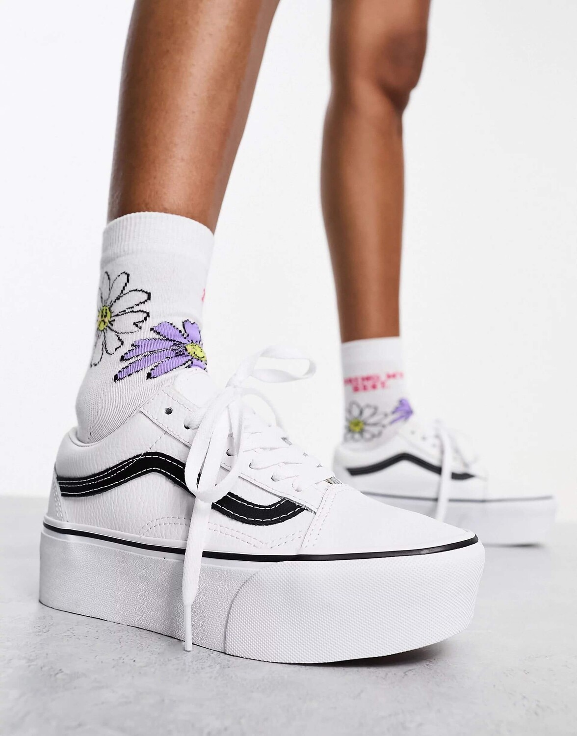 

Кеды Vans Old Skool Stackform Platform, белый/черный