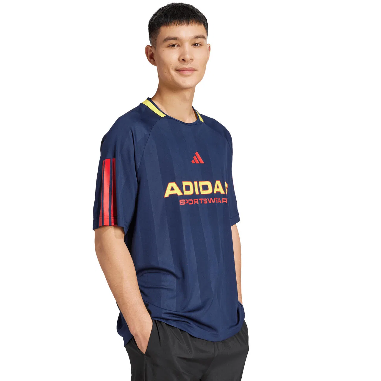 Мужская футболка с быстросохнущим материалом House of Tiro Jersey Adidas, Dunkelblau — фото 4