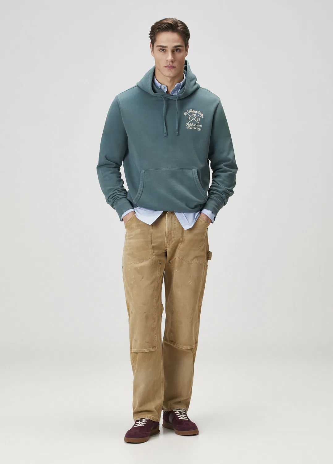 Рубашка Classic Oxford Polo Ralph Lauren, blue — фото 2