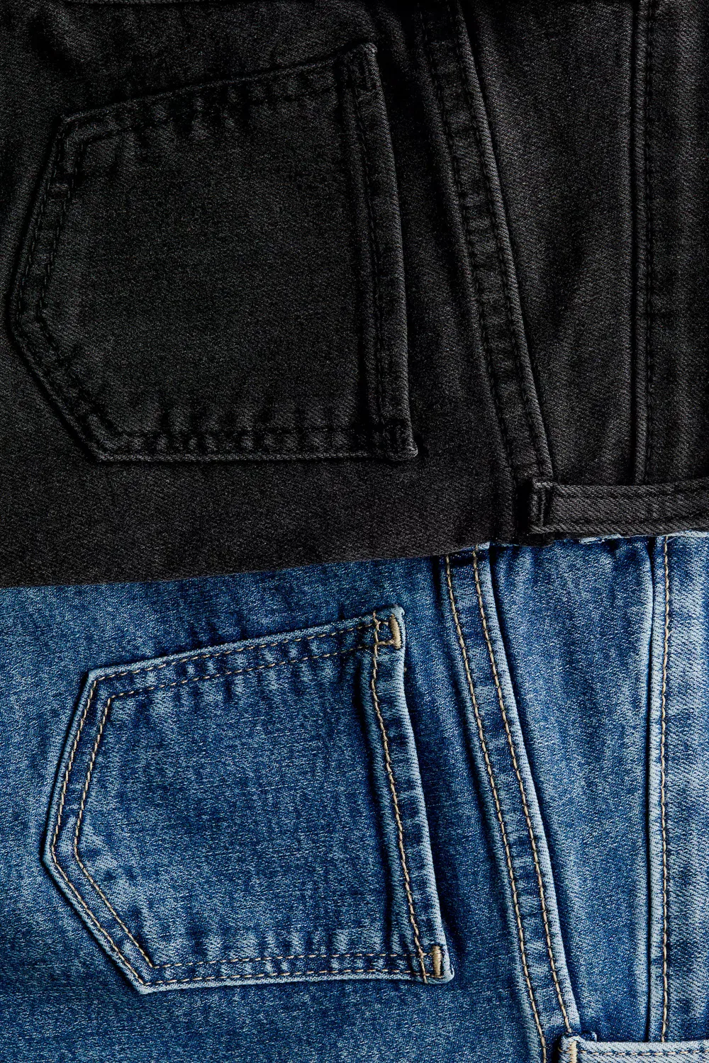 Узкие джинсы на подкладке H&M, Denimblau/Denimschwarz — фото 3