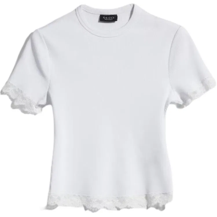 Женский джемпер с круглым вырезом, белый, GUCCI, White