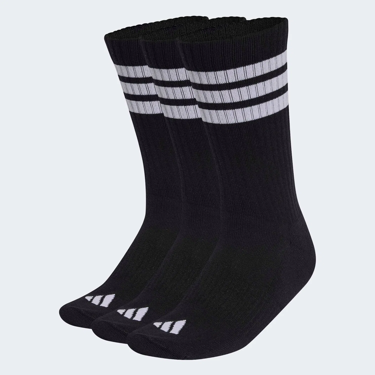 Женские носки с тремя полосами с мягкой подкладкой Adidas Performance, Black/White/White