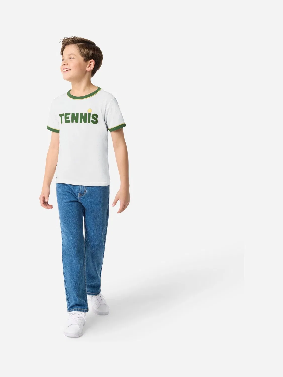 Футболка с принтом Lacoste Tennis Ringer, белый — фото 2