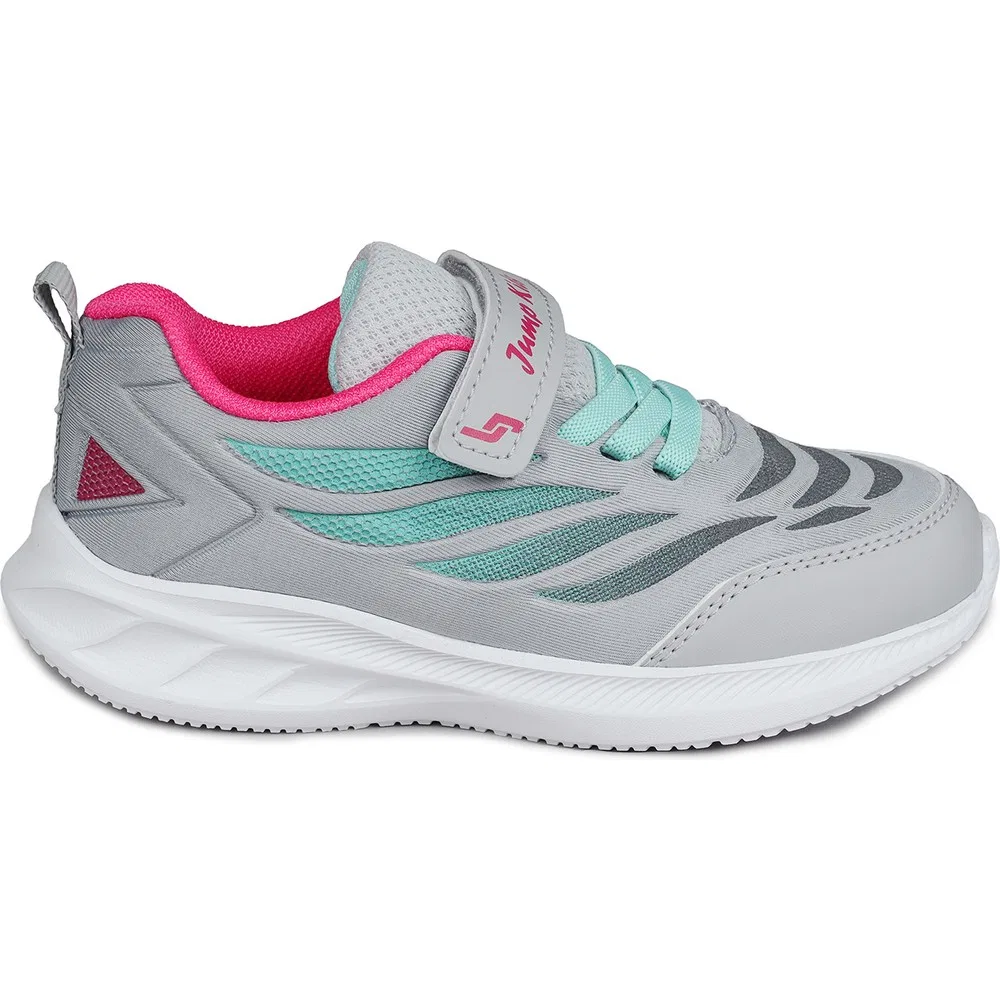 Детские кроссовки для девочек с застежкой 28105 Grey Fuchsia Jump