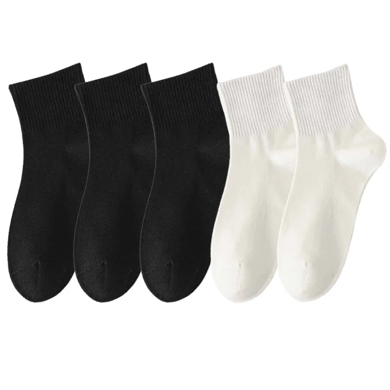 Детские носки средней длины, 5 пар, Black 3 White 2, MIIOW