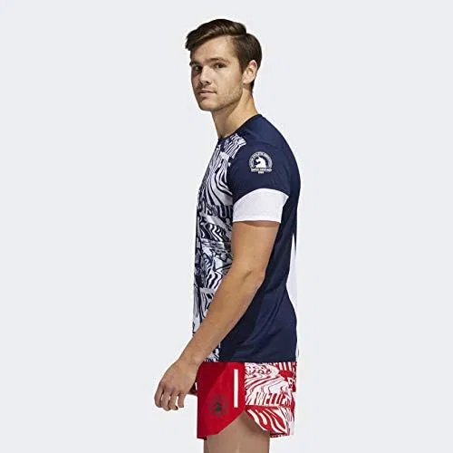 Женская беговая футболка с принтом adidas, Collegiate Navy — фото 4