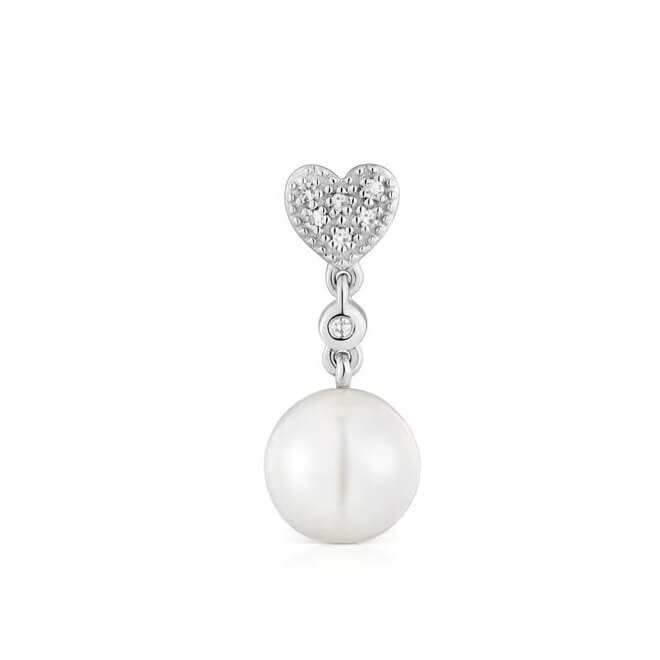 

Серьга одиночная Tous Grain Short Heart, белое золото/бриллианты/жемчуг