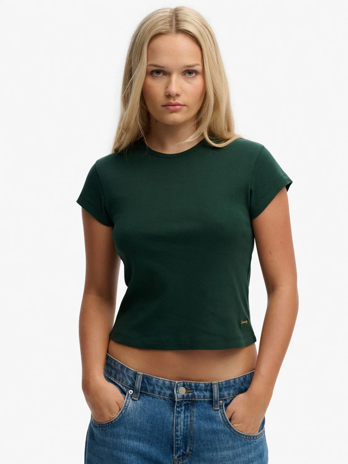 Футболка Athletic Essentials Layered Top Superdry, зеленый — фото 4