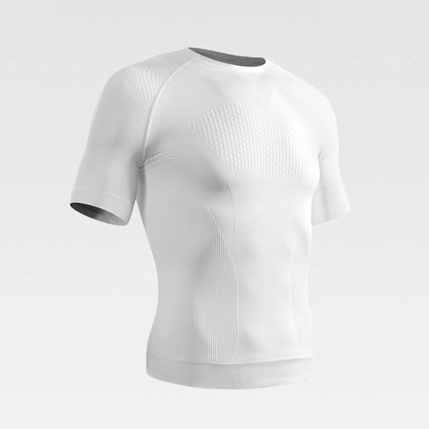 Мужская компрессионная футболка с круглым вырезом Quick Dry, White — фото 3