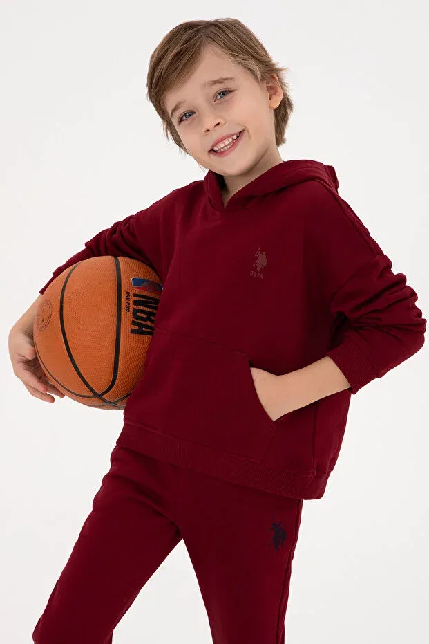 Детское худи для мальчиков с капюшоном U.S. Polo Assn., Burgundy