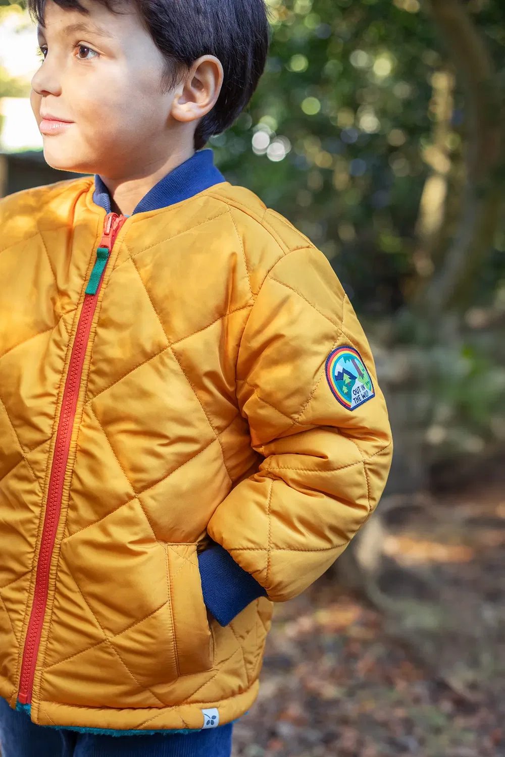 Детская куртка-стеганая двусторонняя Robin Frugi, Yellow — фото 4