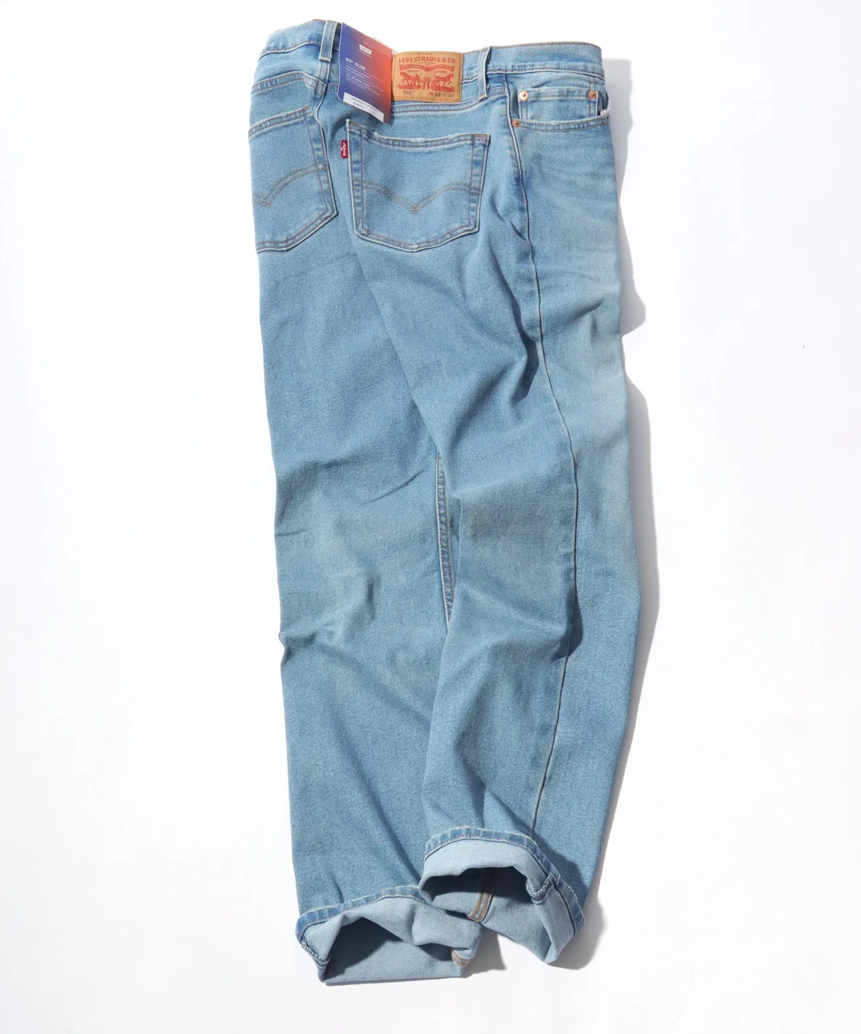 Мужские джинсы slim fit с принтом Levi's 511, Light Blue