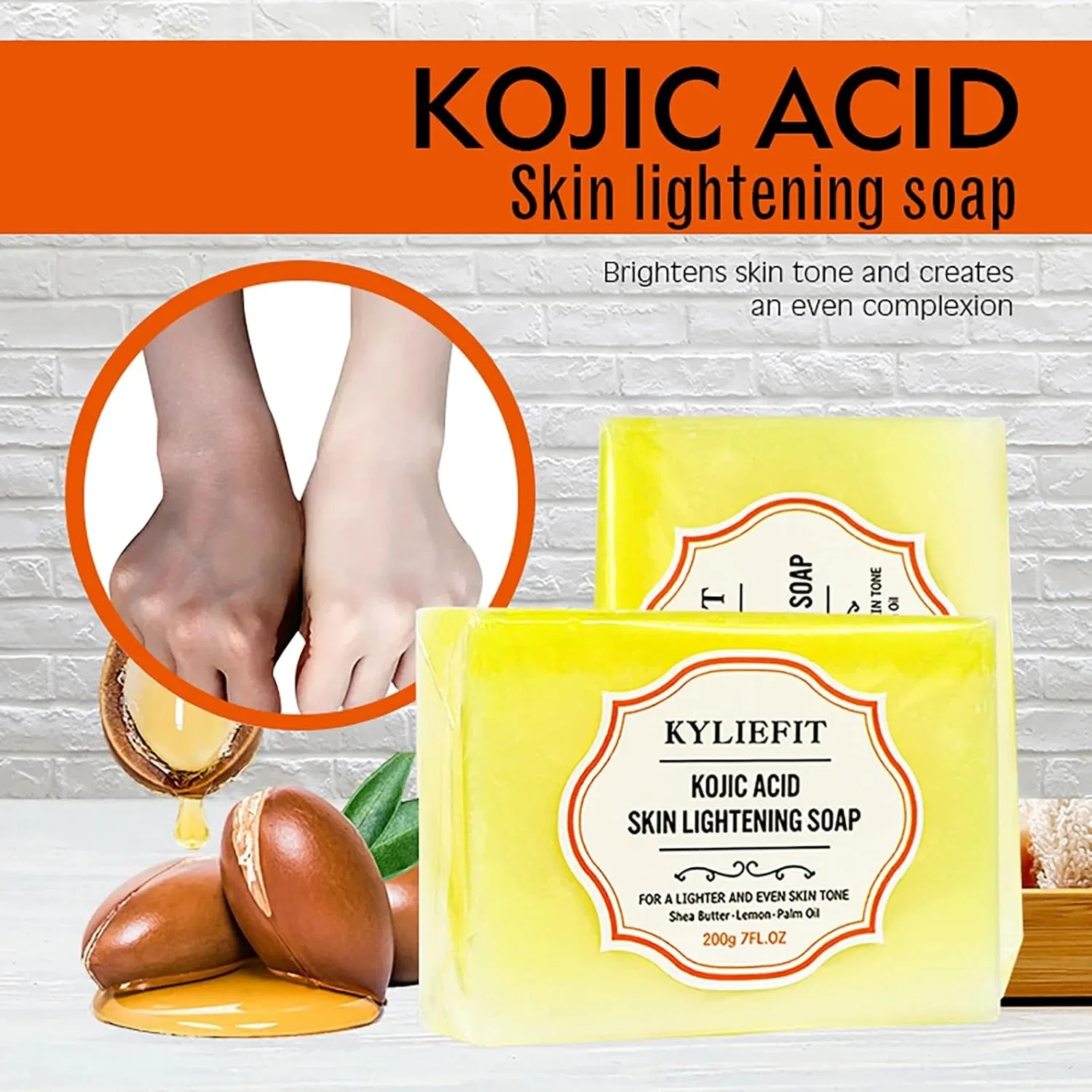 Мыло отбеливающее с койевой кислотой AILKE BOOST LUSTER, 5 шт, 200 г, 5 Items — фото 4