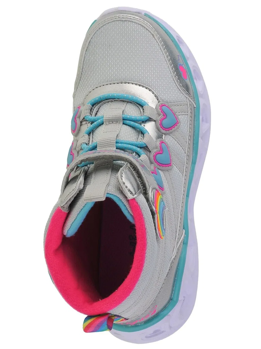 Ботинки SKECHERS 'Sweetheart Lights - Sweet Styling' серебристого цвета — фото 4