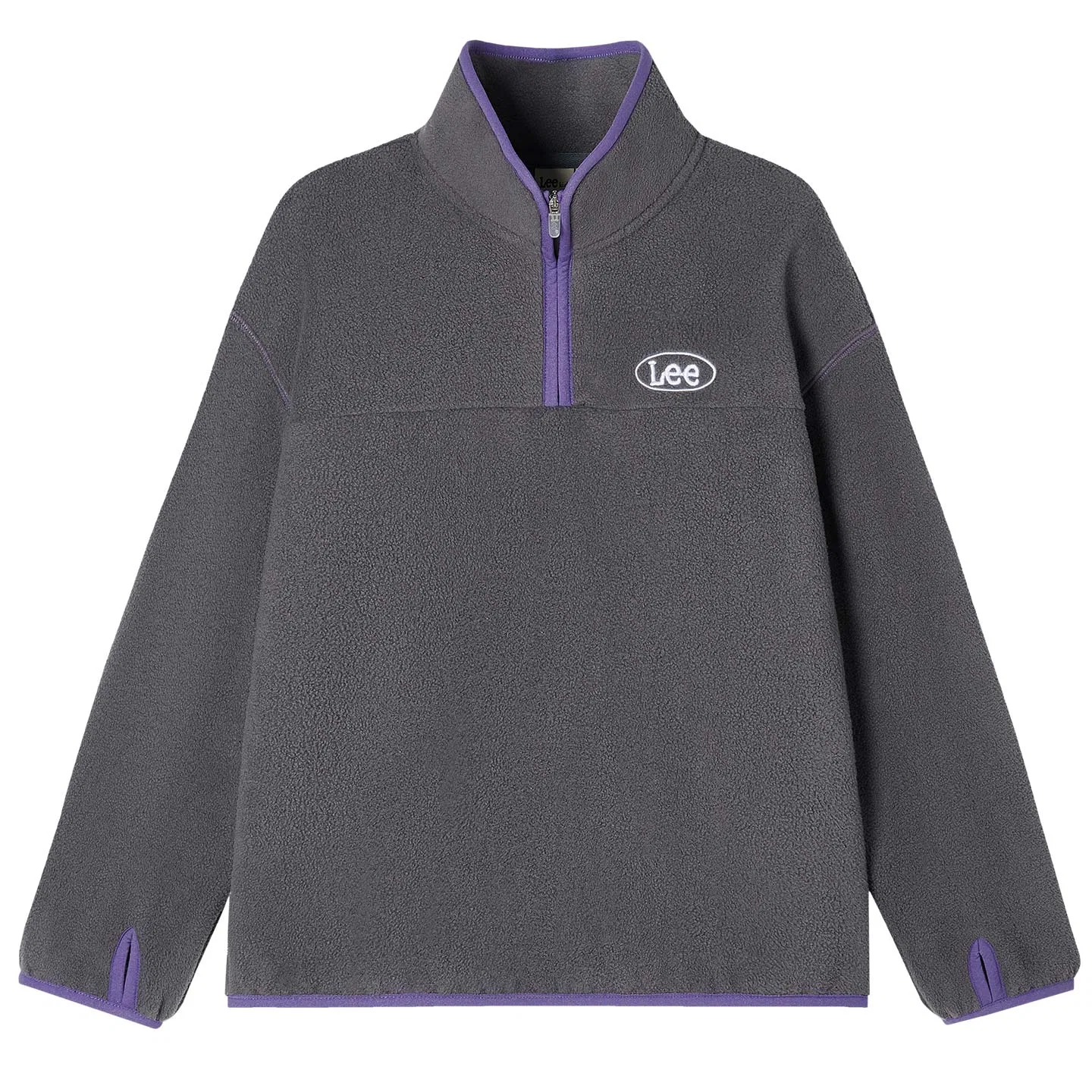 Детский свитшот с полуоткрытым воротом Lee, Dark Gray