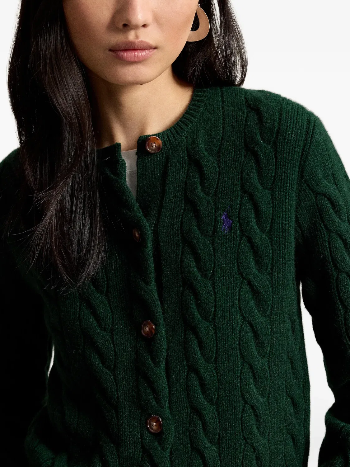 Polo Ralph Lauren Кардиган с вышивкой Pony зеленый — фото 3