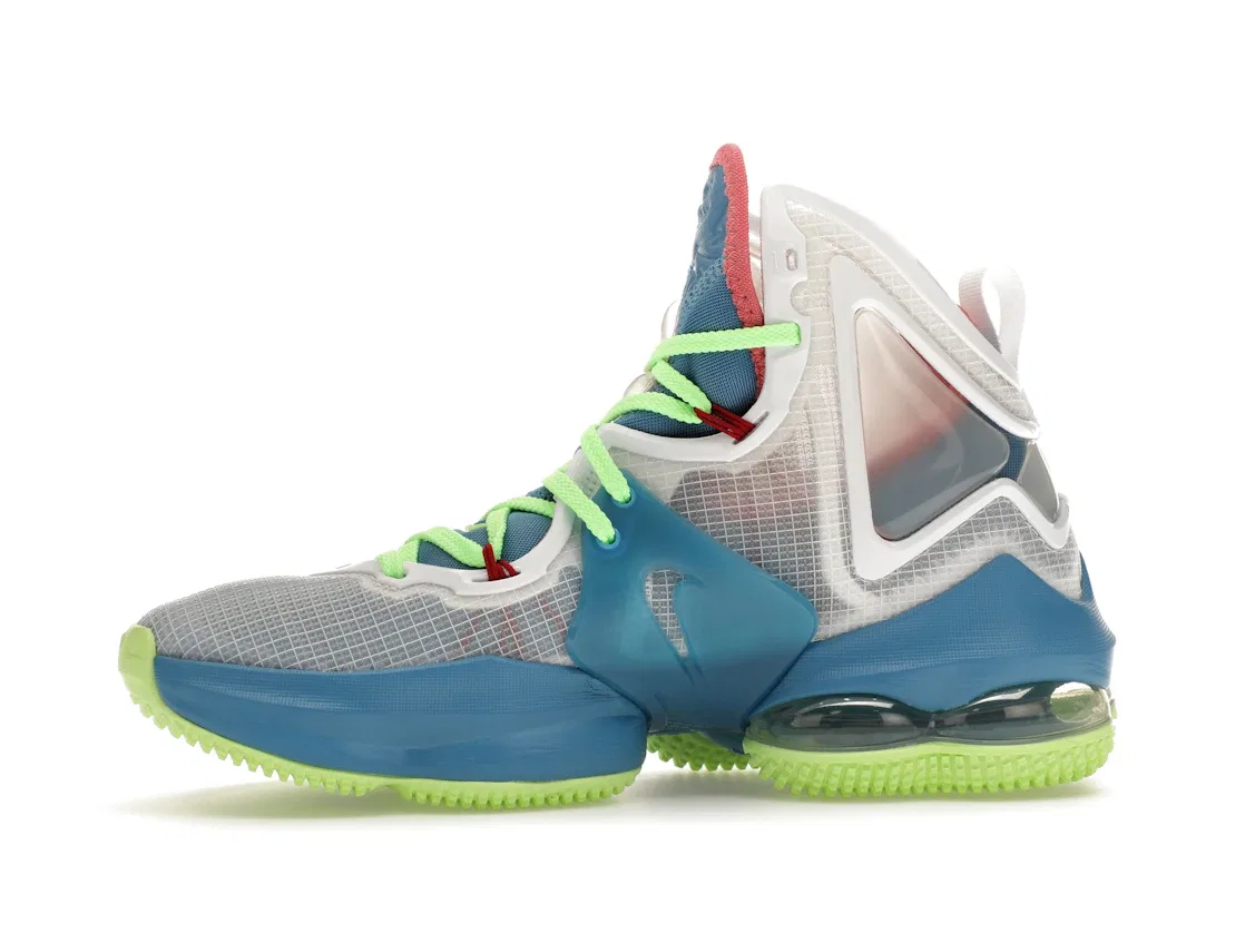 Детские кроссовки баскетбольные Nike LeBron 19, Dutch Blue/Pomegranate-Lime Glow-White — фото 3