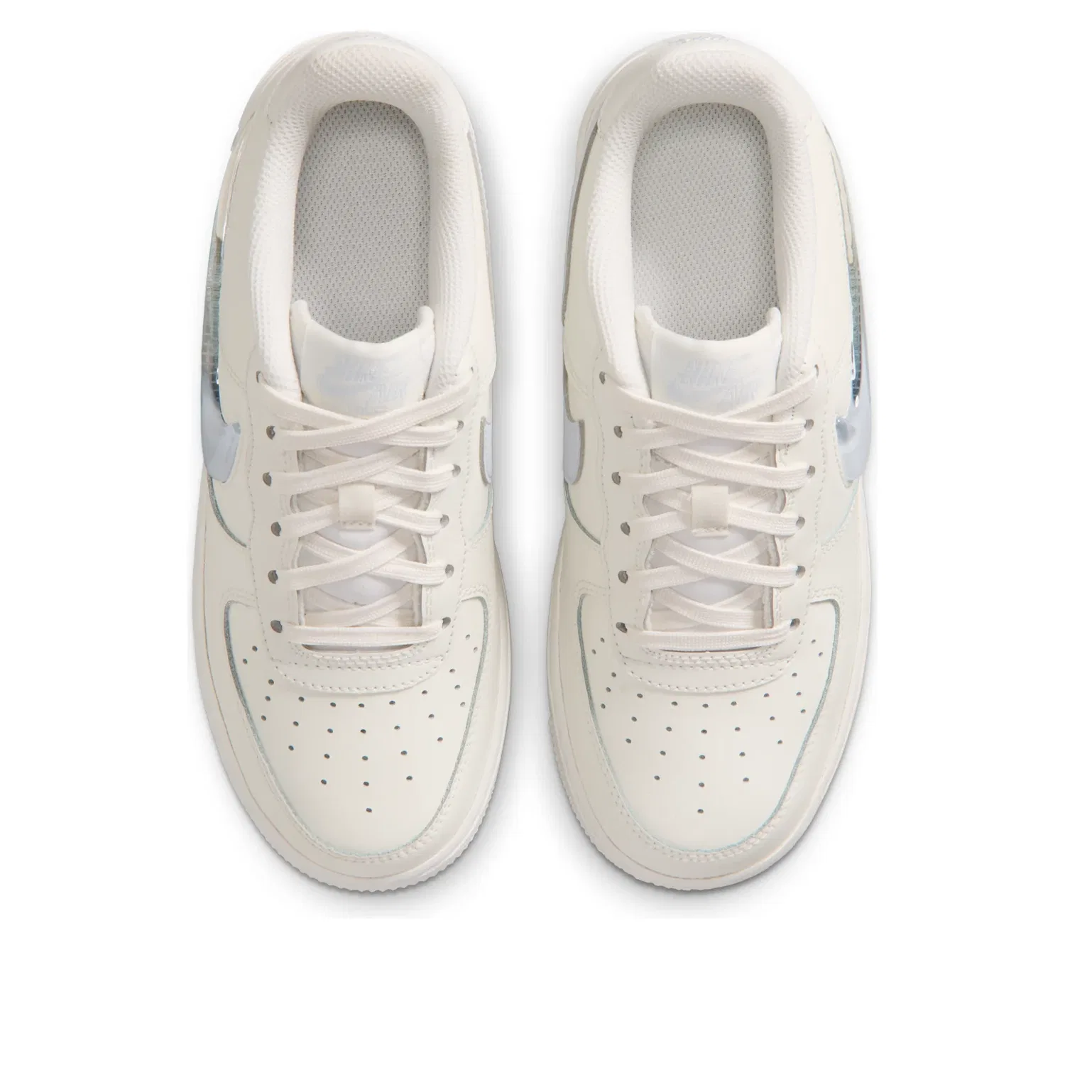 Детские кроссовки с кожаным верхом Air Force 1 'Sail Football Grey' Nike, Sail/Football Grey — фото 3