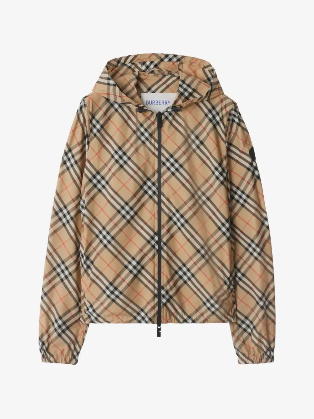 Клетчатая куртка Salcombe с капюшоном BURBERRY, бежевый