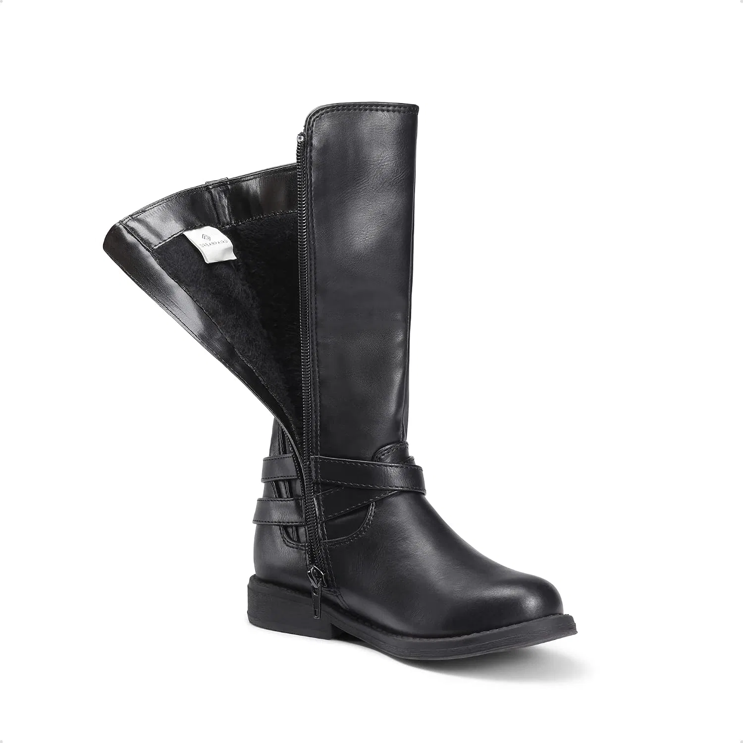Детские сапоги для девочек с высоким голенищем DREAM PAIRS, Black — фото 3
