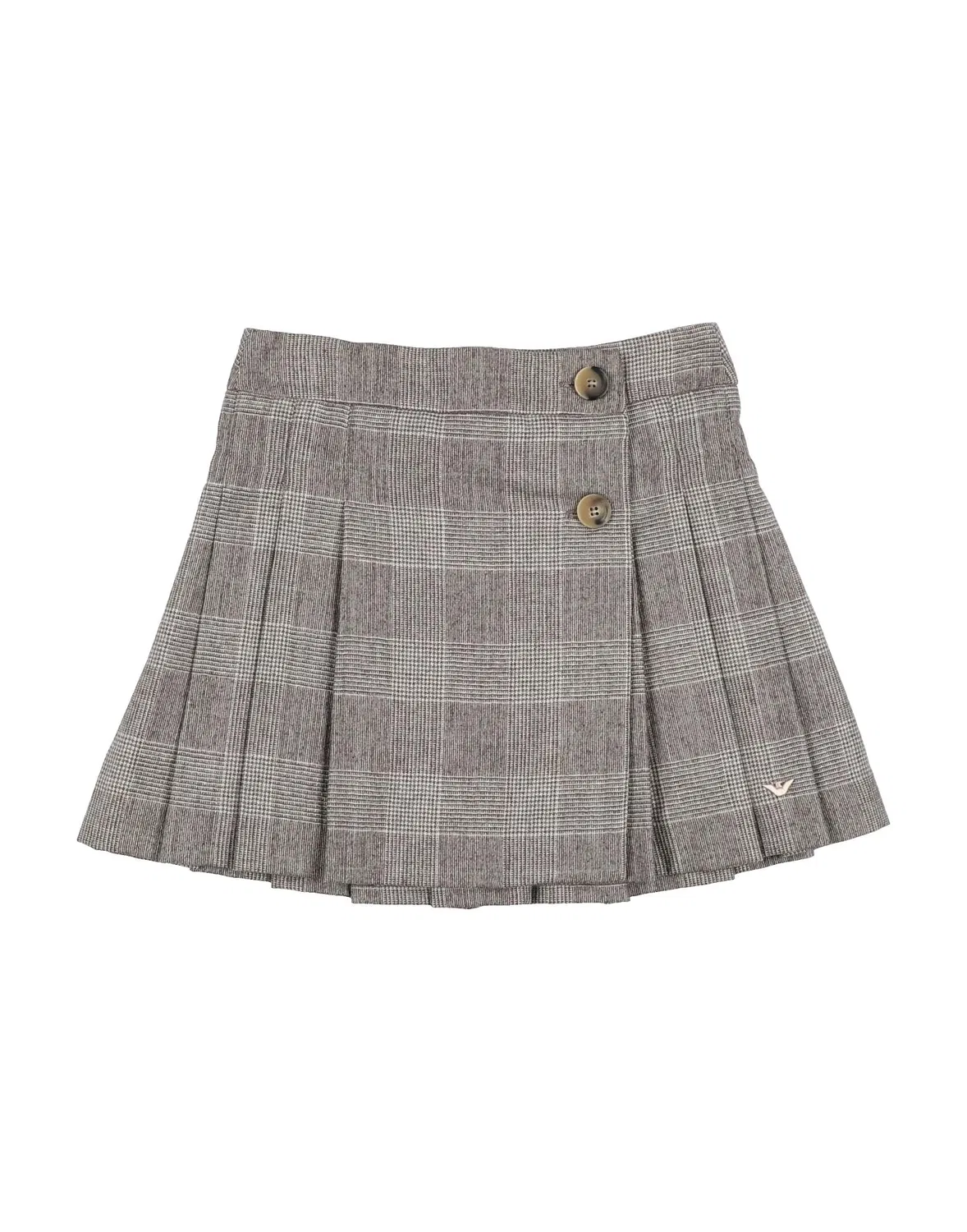 Детская юбка для девочек шерстяная модель Glen Plaid Giorgio Armani, серый