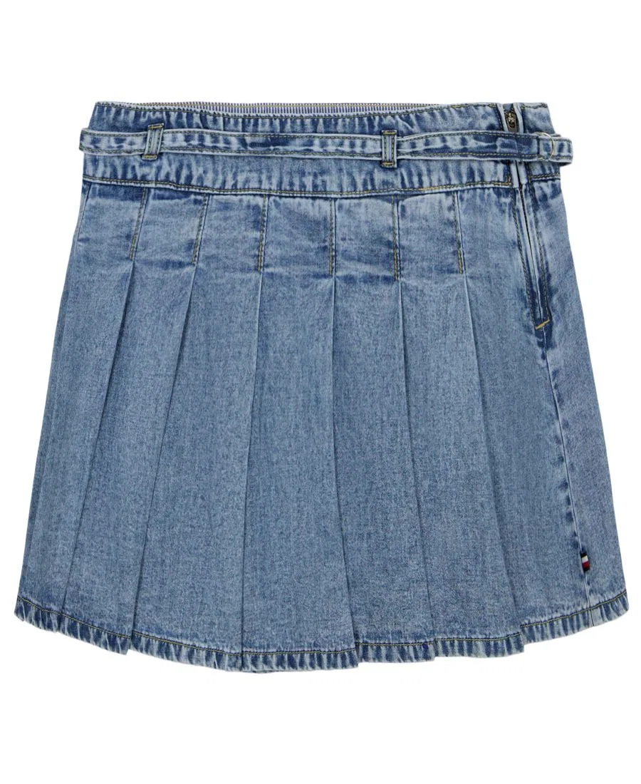 Юбка для девочек с поясом и плиссе Tommy Hilfiger, Lexington Wash