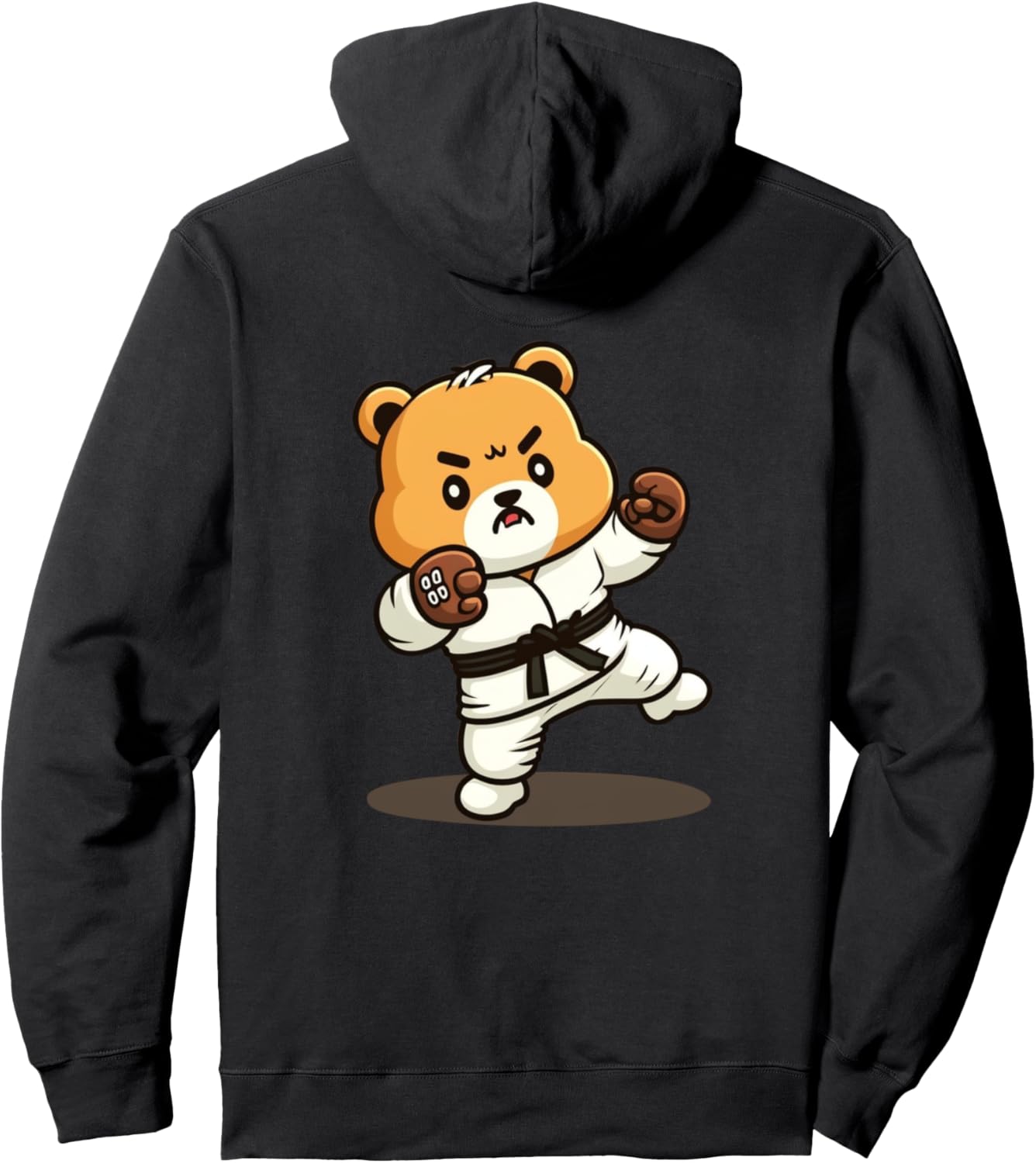 

Худи с изображением медведя-каратиста в доме Шишо - японский каратист и боец боевых искусств Bear Karate Hoodie/Pullover, черный