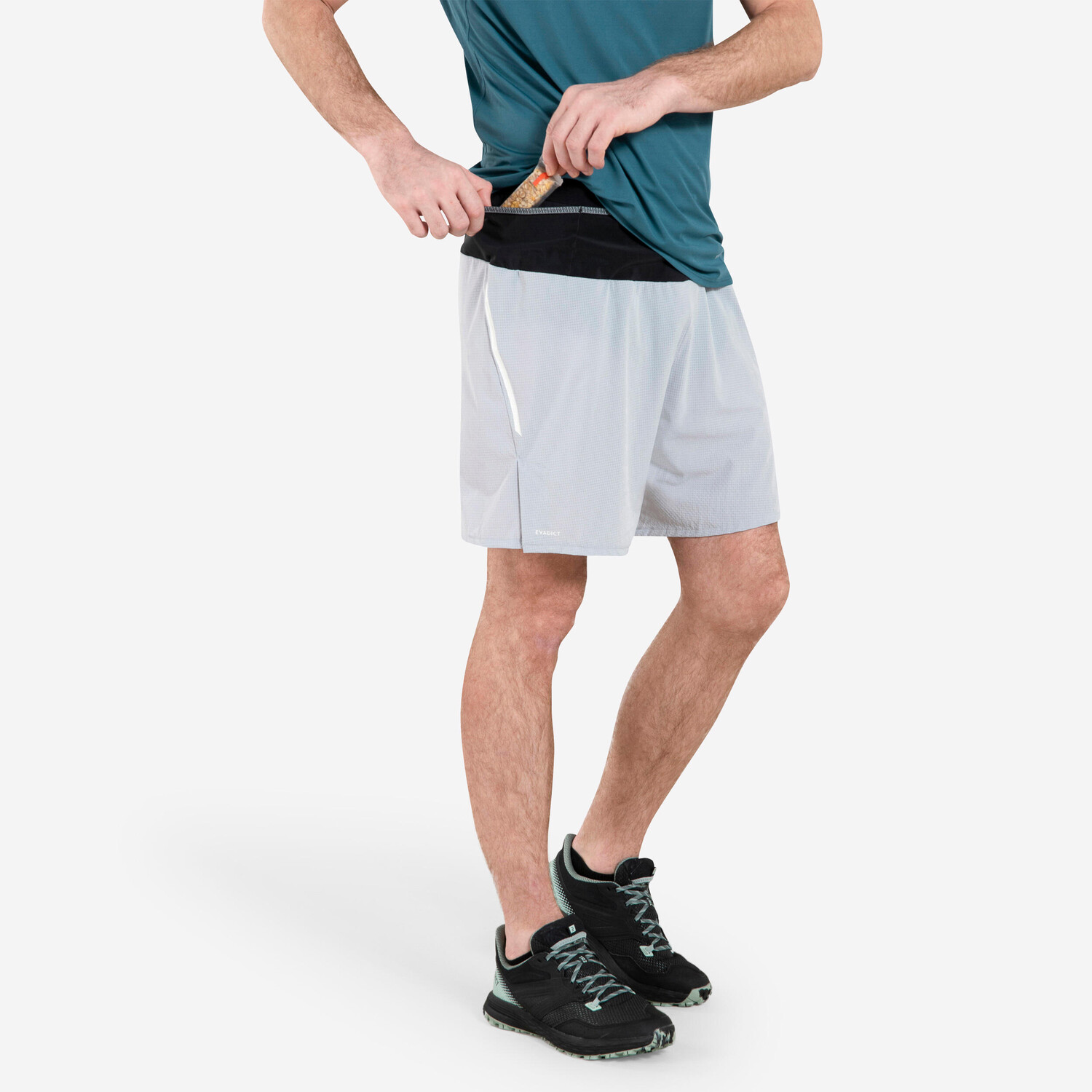 

Мужские шорты для трейлраннинга KIPRUN Run 900 Ultra-Grey Pearl Kiprun