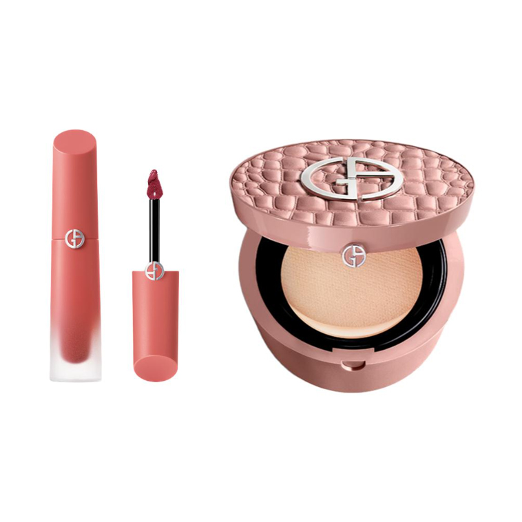 

GIORGIO ARMANI AMANI Nude Brown Red Air Cushion Nude Brown жидкая помада для макияжа наборы легко растушевываются 4мл+15г