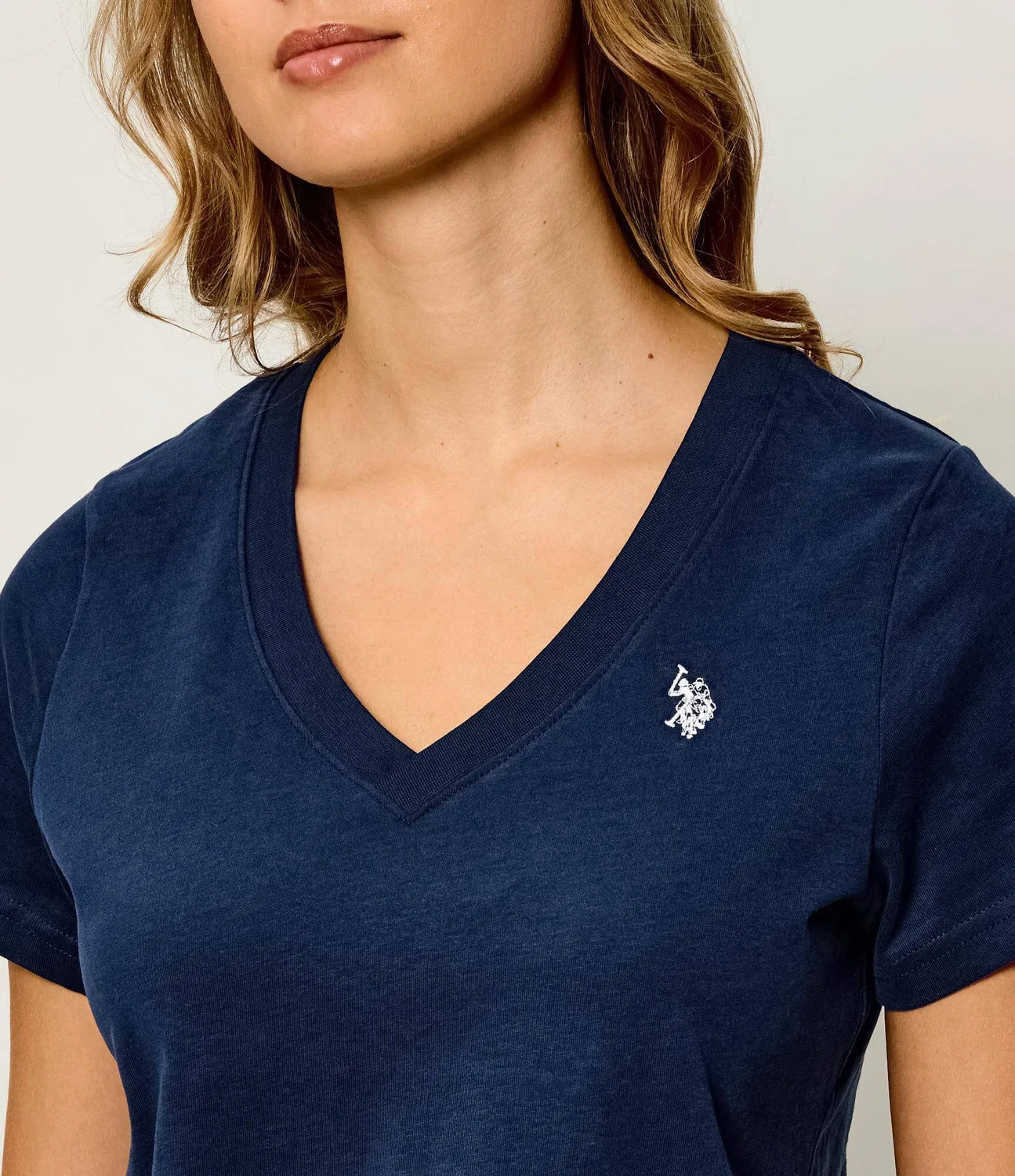Футболка женская U.S. Polo Assn., темно-синий — фото 4