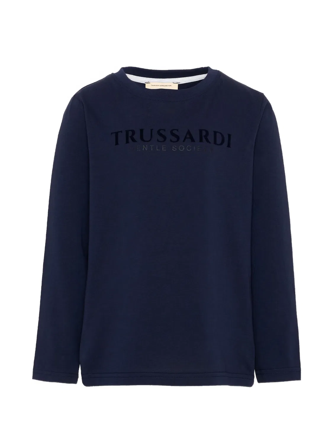 Лонгслив с логотипом Trussardi Junior, синий