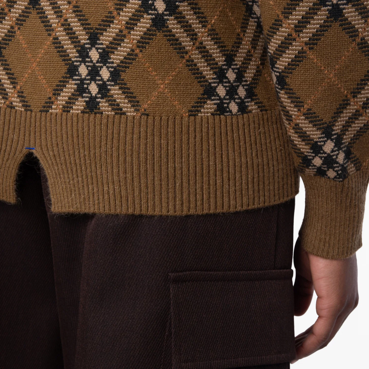 Свитер из шерсти и мохера с клетчатым принтом Burberry, Shrew Ip Check — фото 3