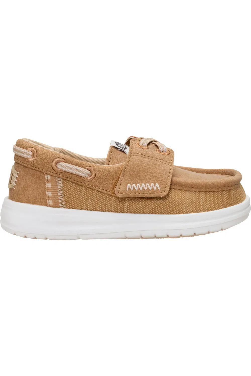 Детские туфли-лодочки slip-on на плоской подошве Wells Classic Hey Dude, Cognac — фото 2