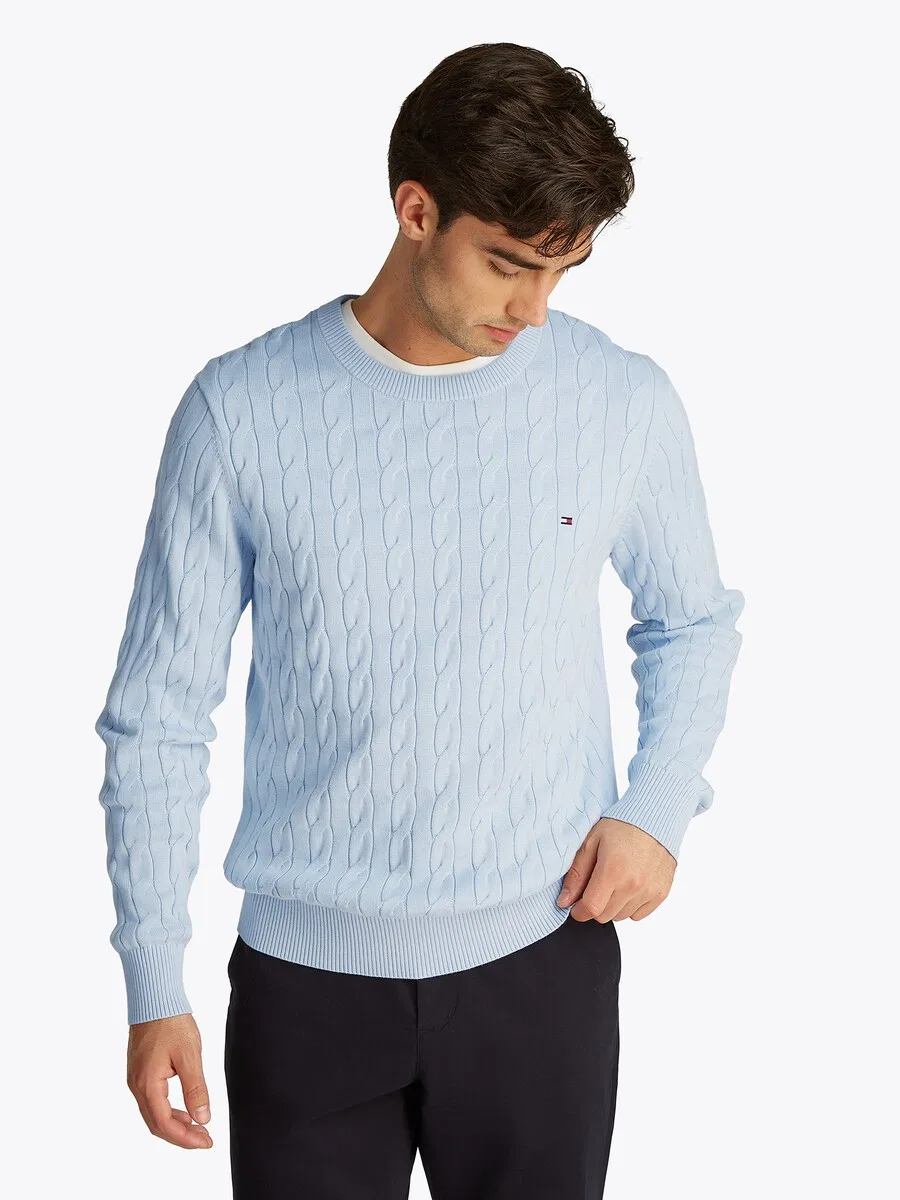 Свитер TOMMY HILFIGER 'CLASSIC' светло-голубого цвета — фото 2