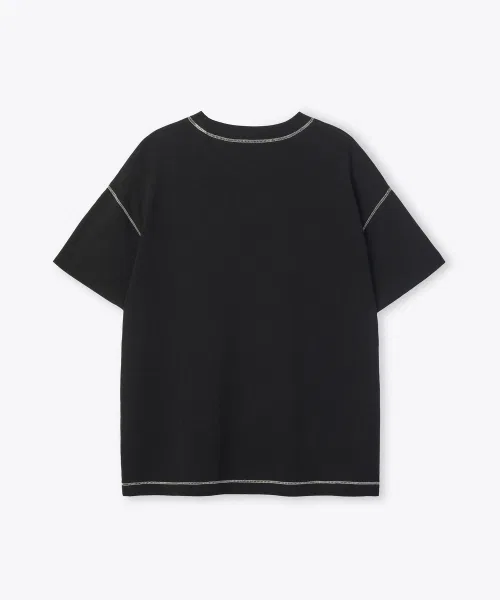 Детская футболка MUSINSA STANDARD KIDS с контрастной строчкой — фото 3