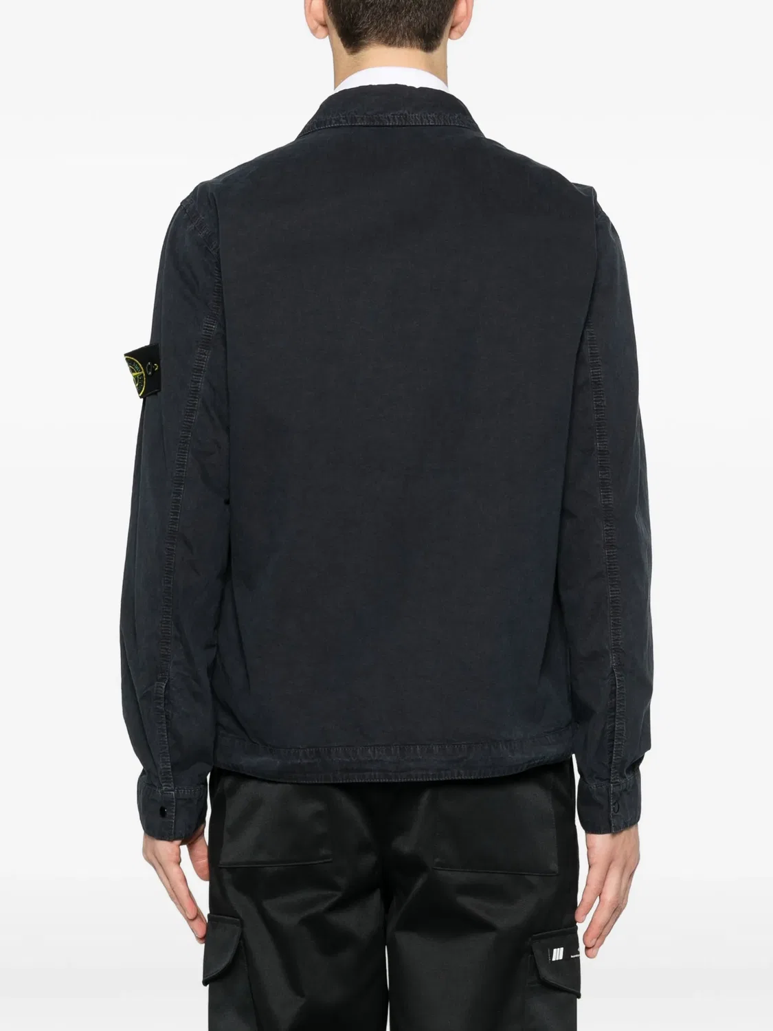 Рубашка-жакет с карманом на молнии Stone Island, синий — фото 3