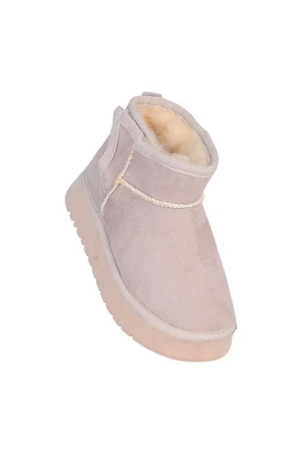 Детские ботинки для девочек с мехом Garf mink girl's fur lined flat boots Skuaıter, Vision