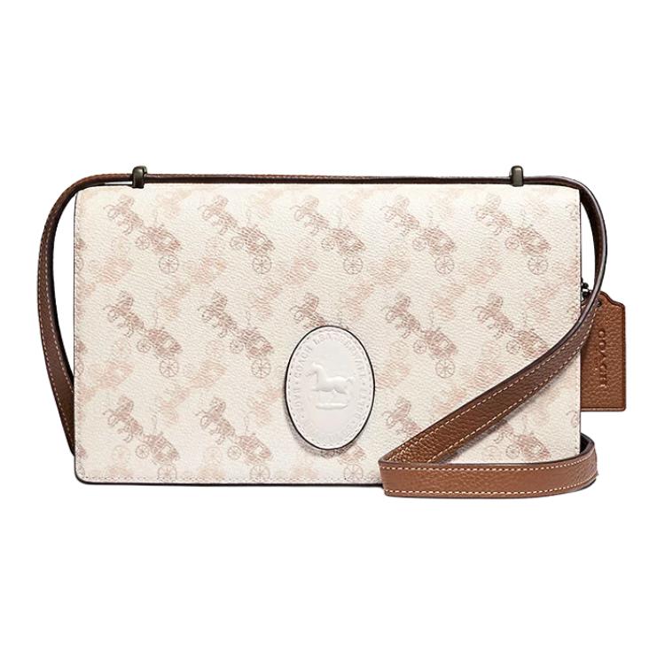 

COACH Сумка Camille из коровьей кожи с искусственной кожей, кросс-боди средний размер женская мел белый