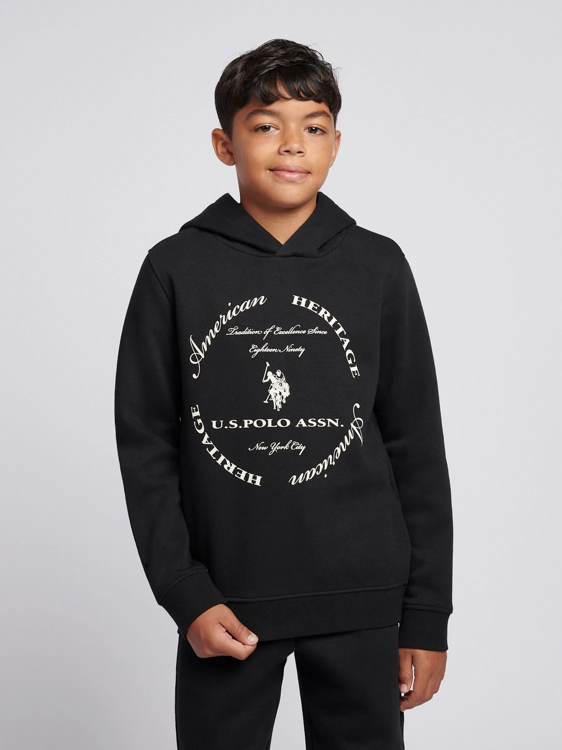 Спортивный костюм с принтом U.S. Polo Assn, черный — фото 3
