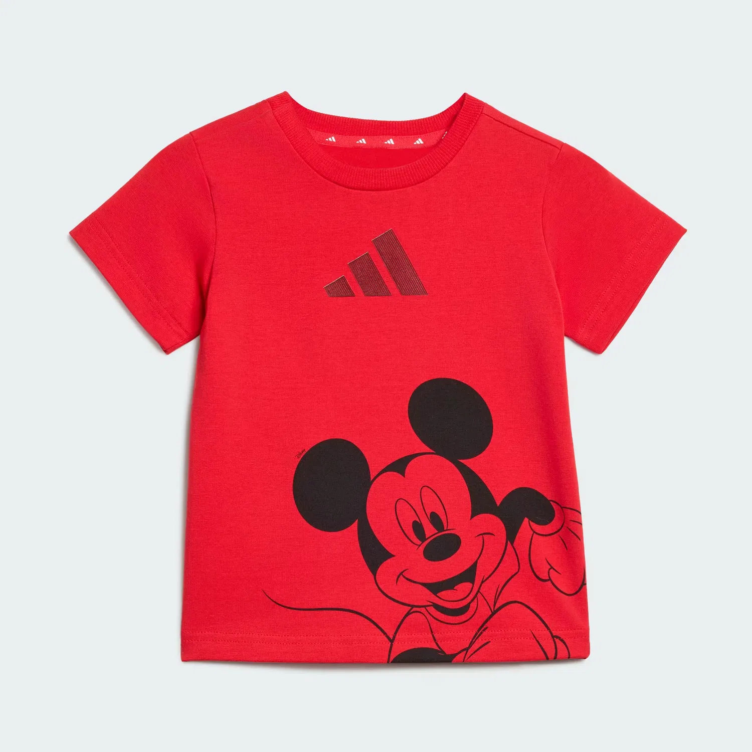 Детская футболка с принтом Mickey Mouse Adidas Sportswear, рубиновый/черный