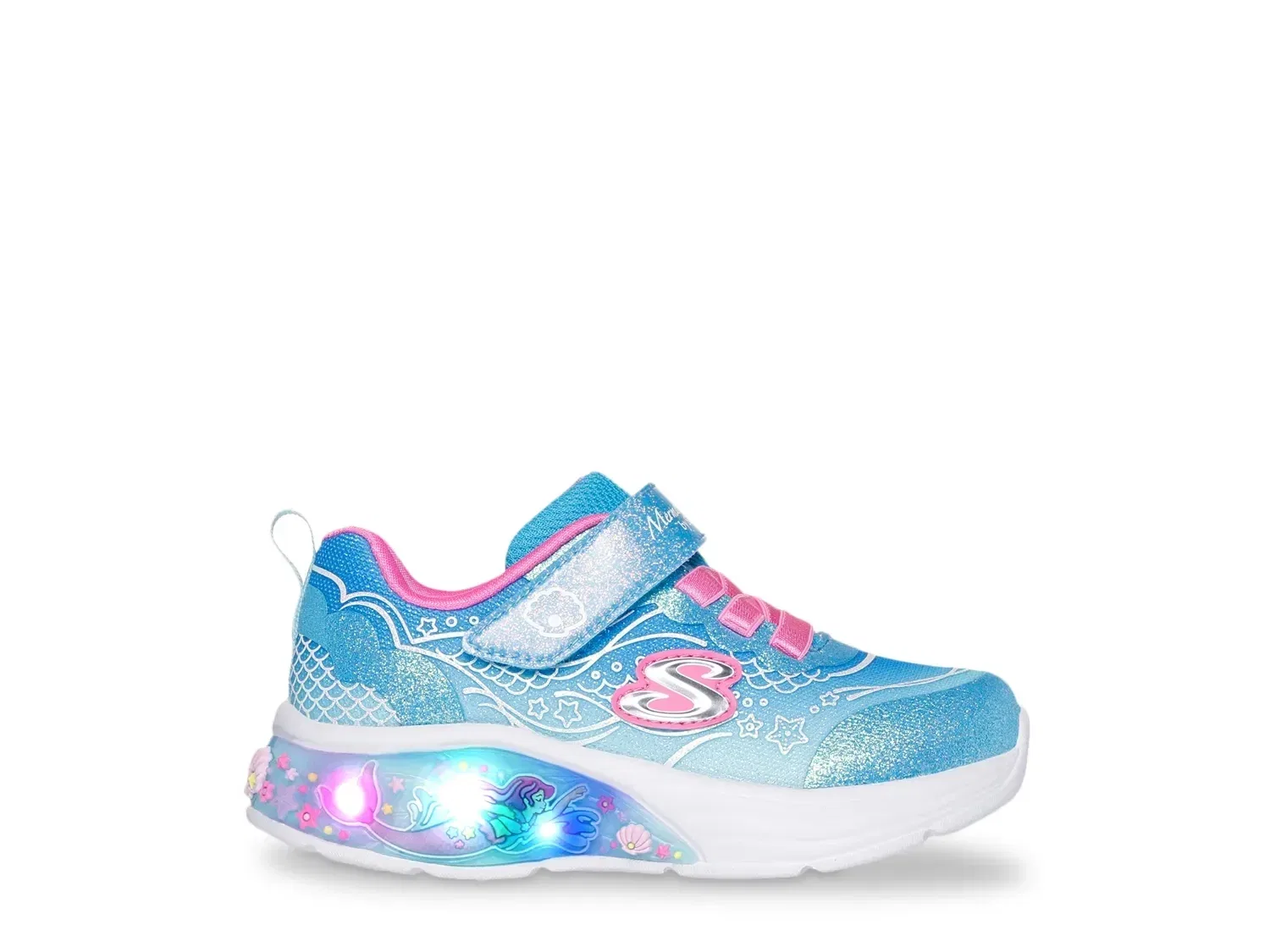 Кроссовки с подсветкой My Dreamers Mermaid, Skechers, светло-голубой — фото 3
