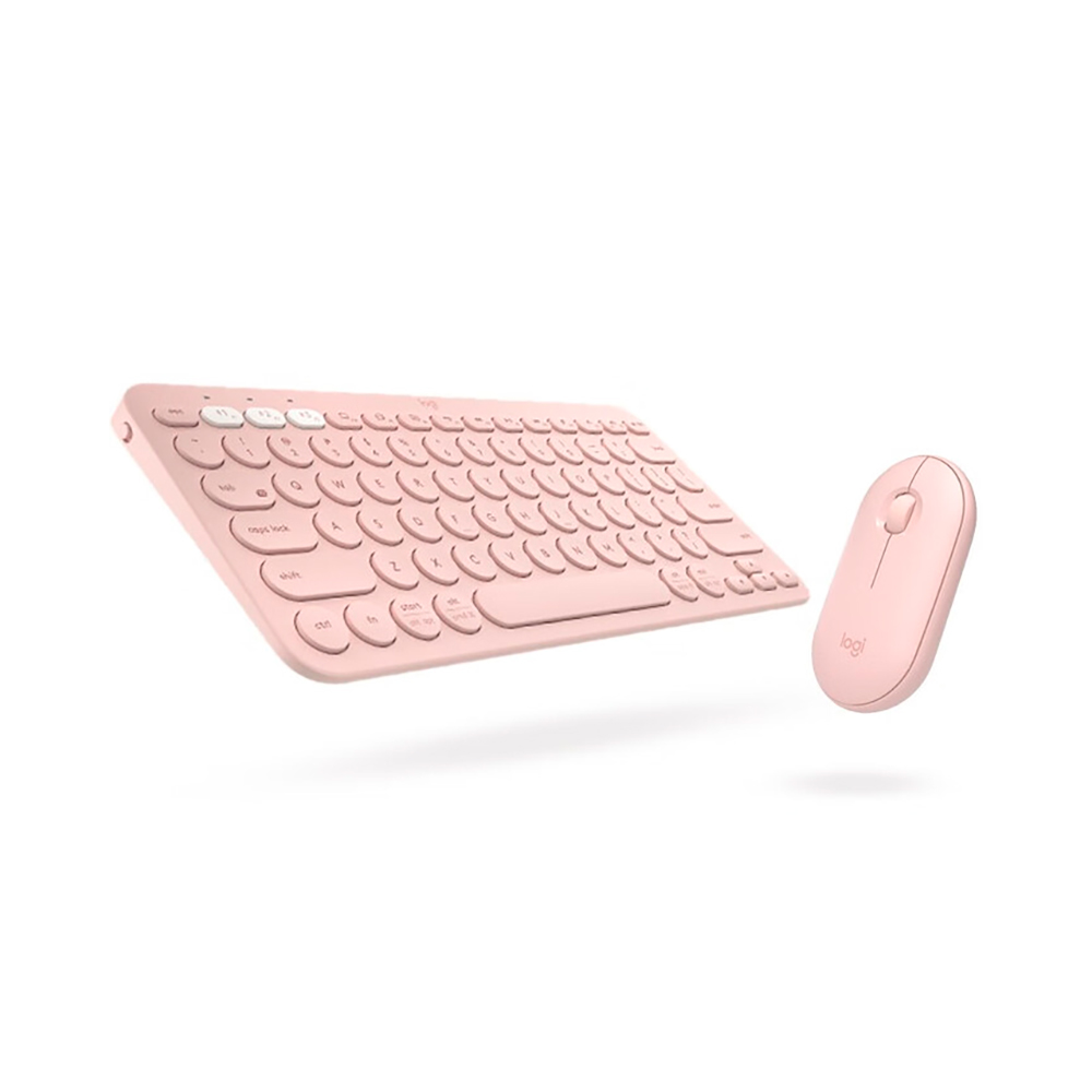 

Комплект периферии Logitech K380 & Pebble M350 (клавиатура + мышь), розовый
