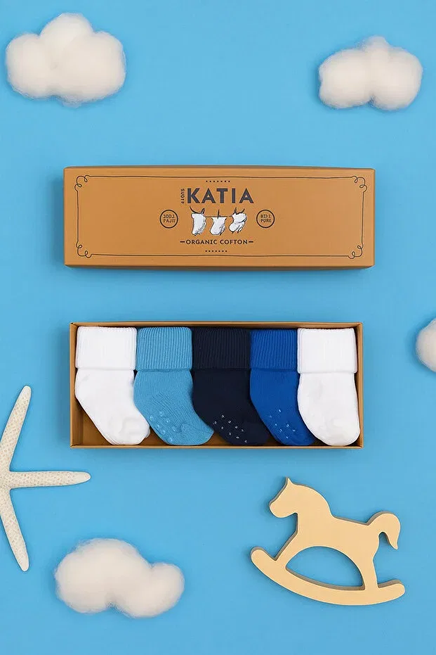 Детские носки хлопковые 5 штук Bony Socks, Blue